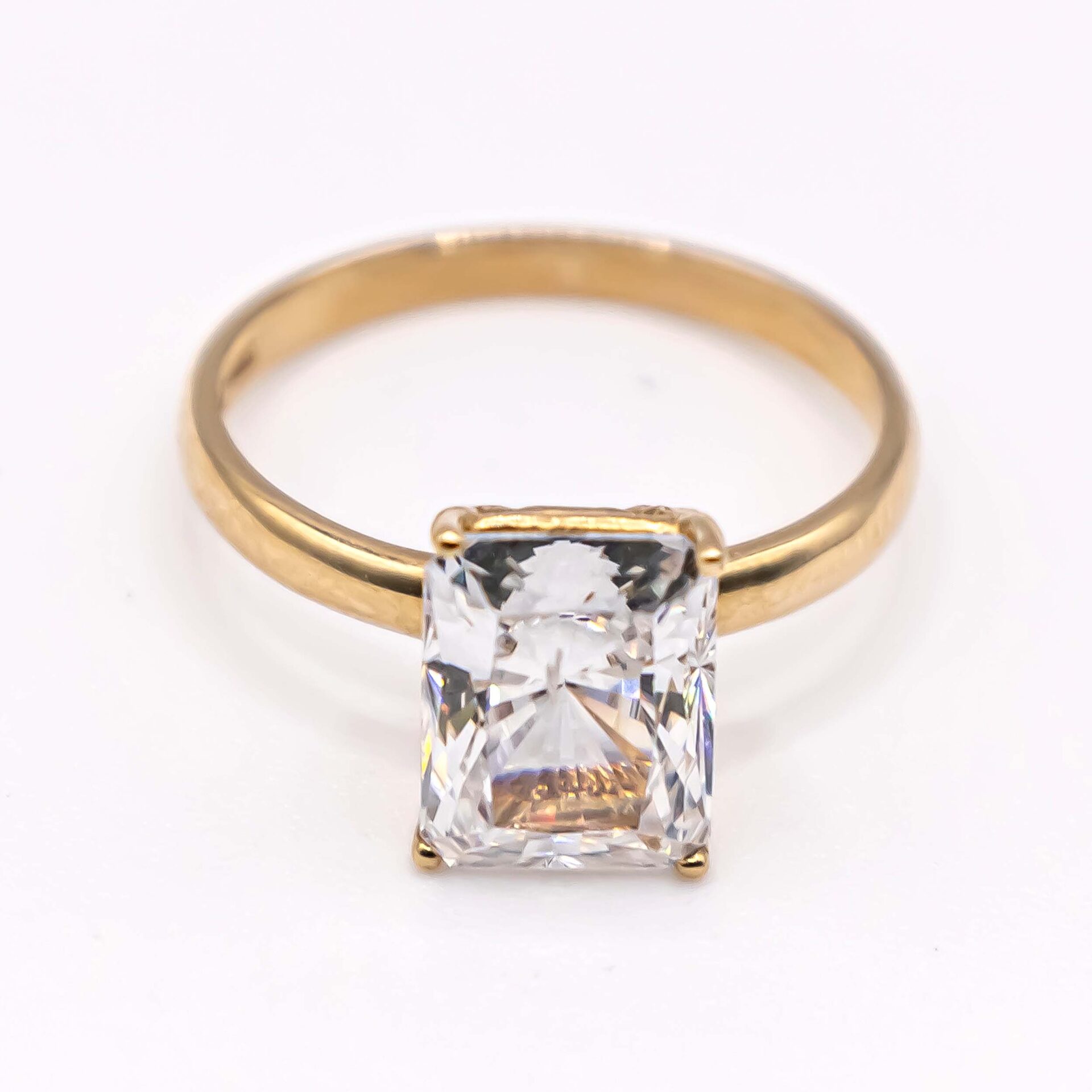 Anillo de Compromiso para mujer Piedra Rectangular