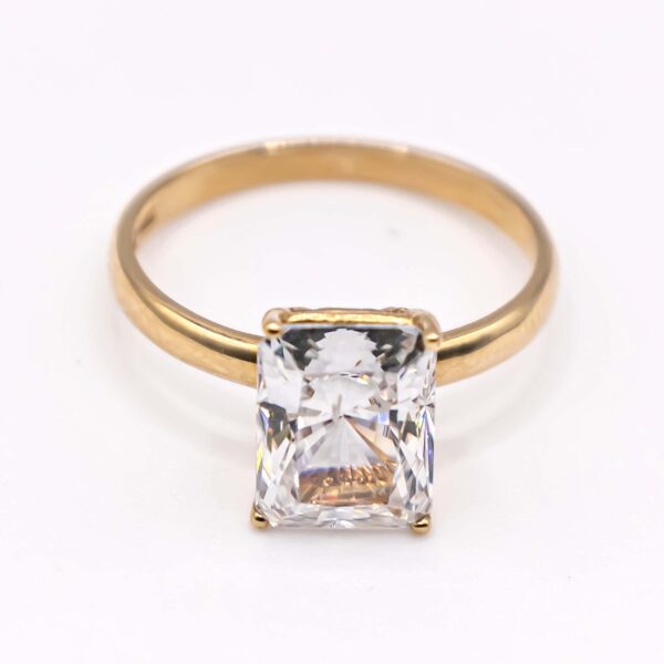 Anillo de Compromiso para mujer Piedra Rectangular