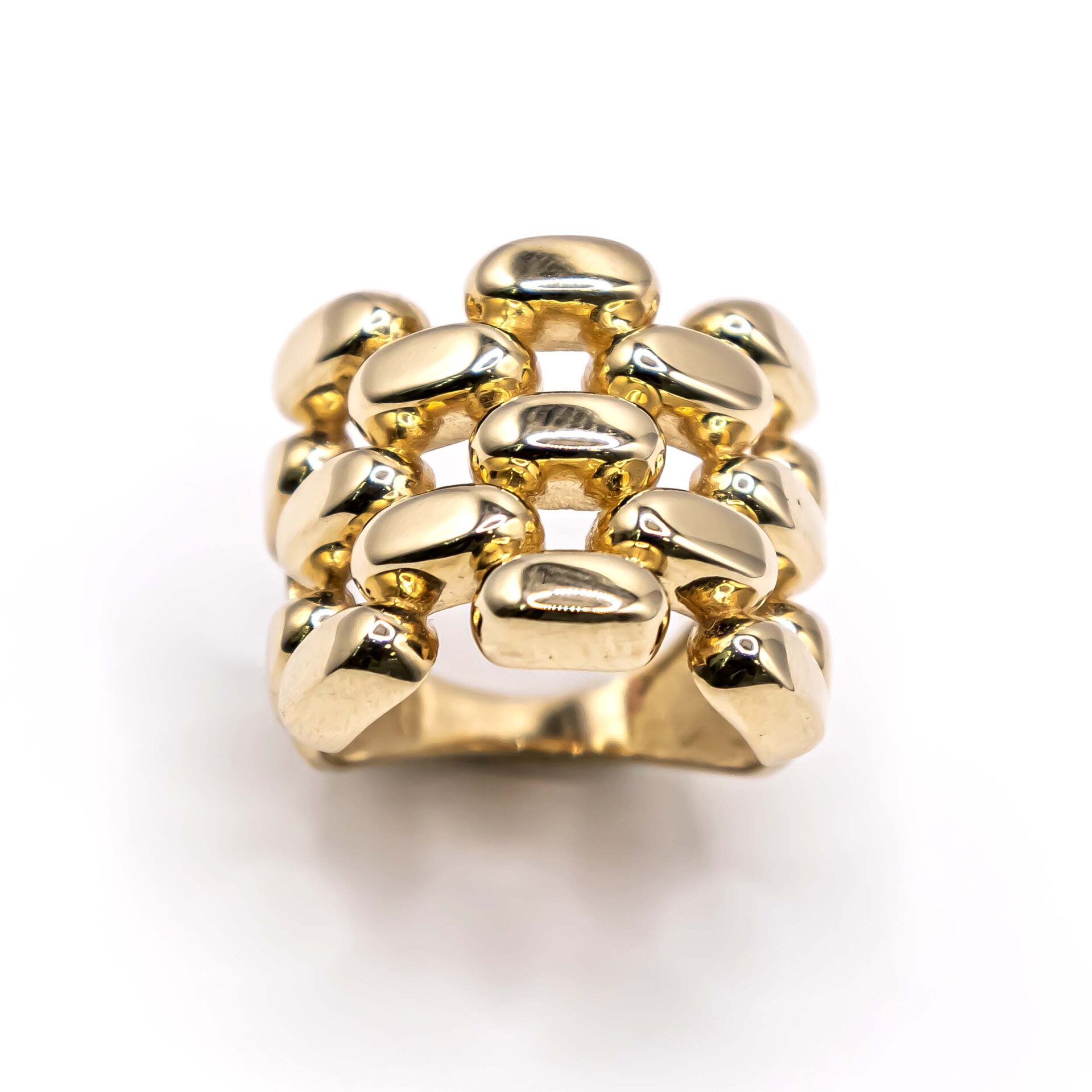 Anillo para Mujer Cuadrado con Ovalos