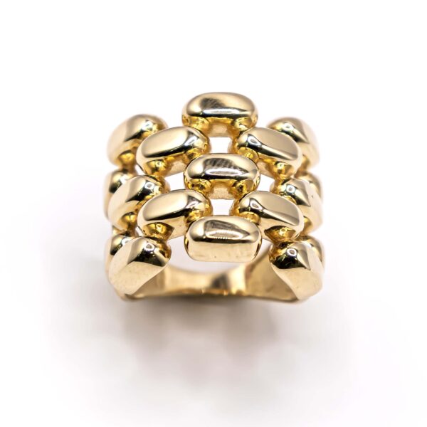 Anillo para Mujer Cuadrado con Ovalos