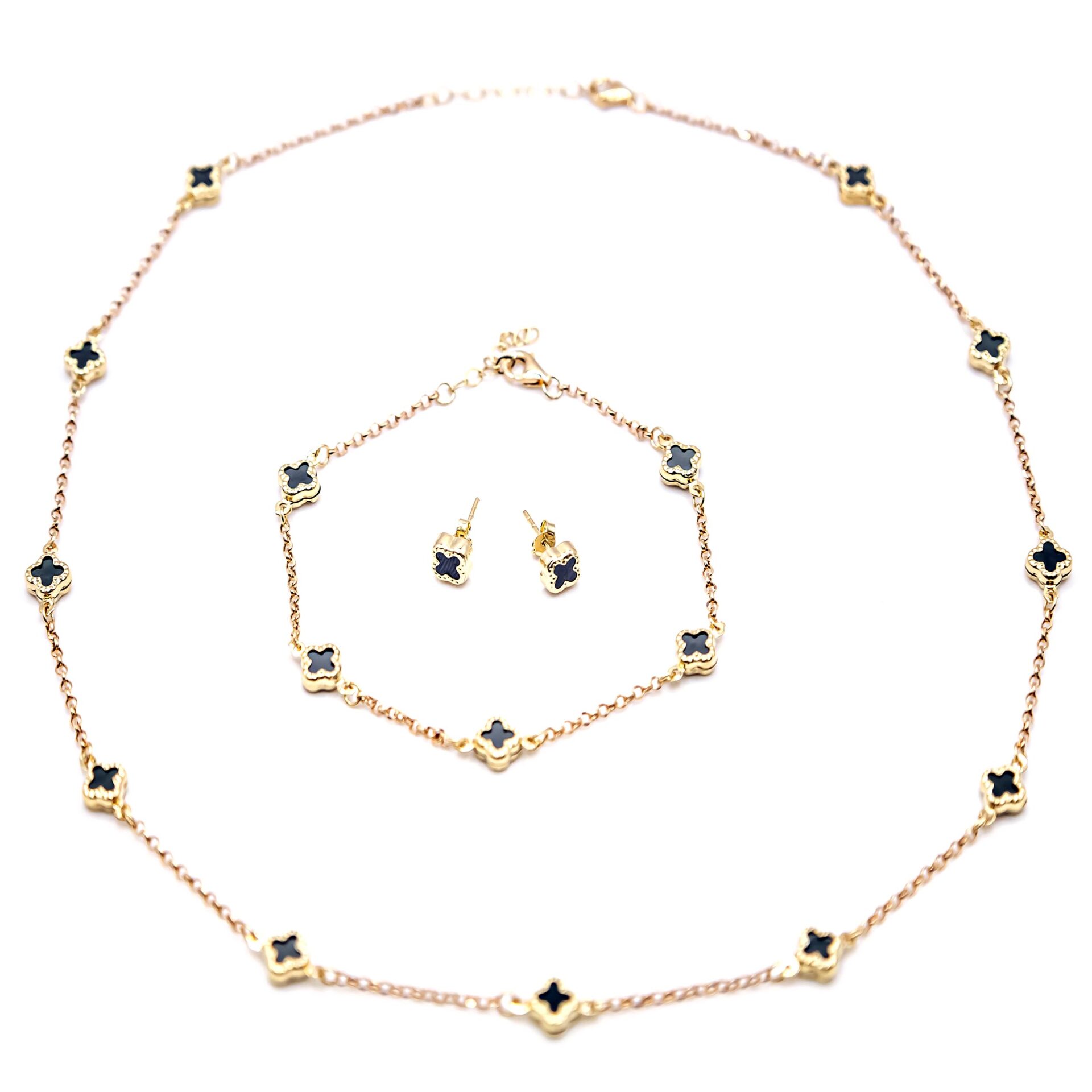 Conjunto Estilo Van Claeef  de color Negro Pequeñas
