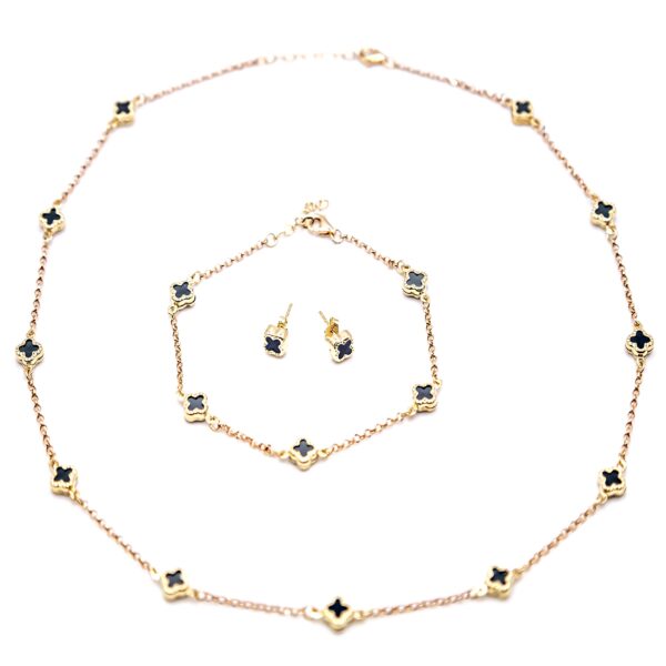 Conjunto Estilo Van Claeef  de color Negro Pequeñas