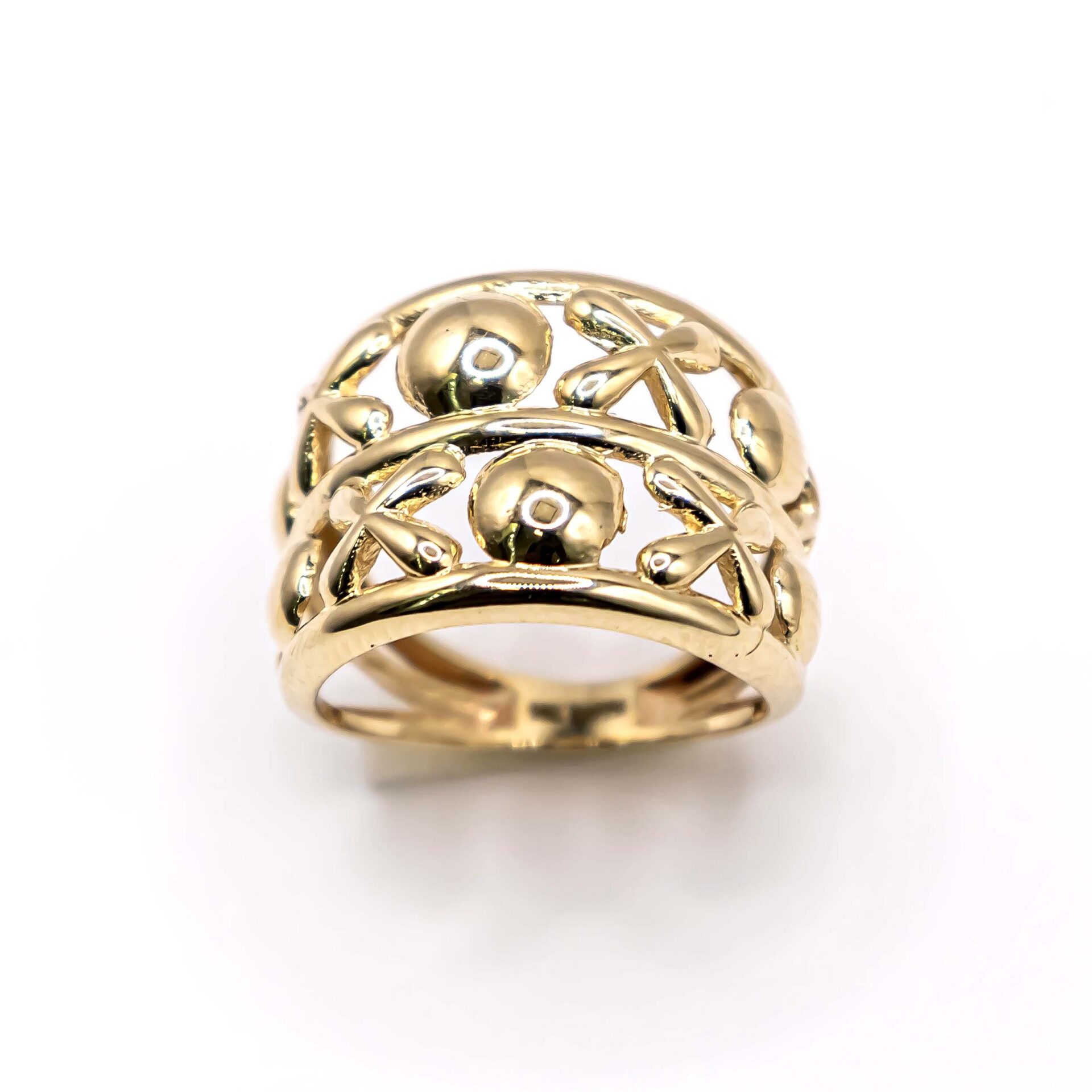 Anillo para Mujer con Circulos y Equis