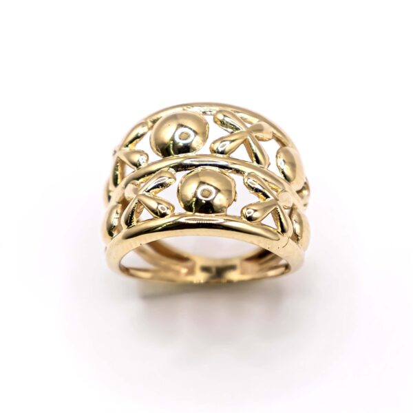 Anillo para Mujer con Circulos y Equis