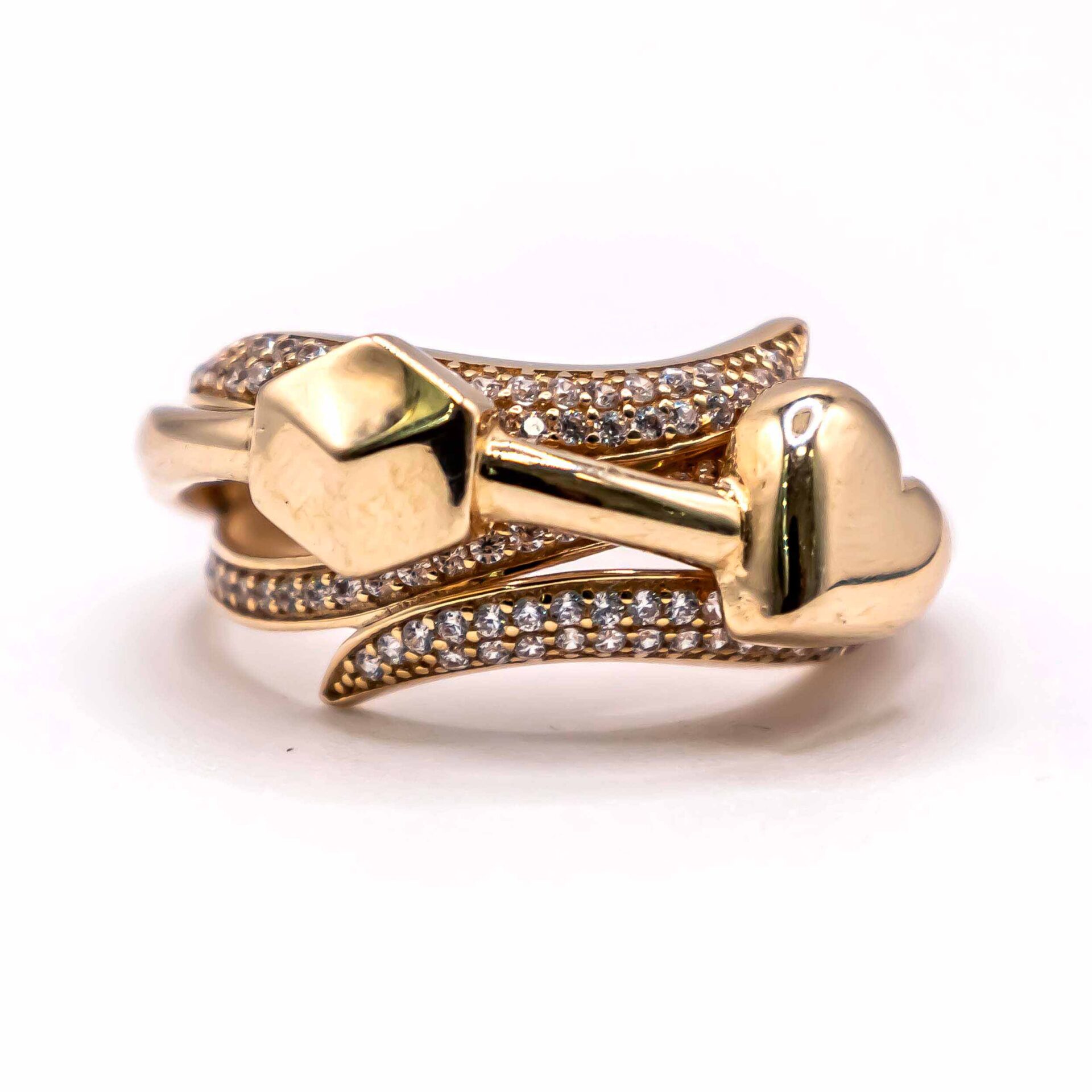Anillo para Mujer Exágono y Corazón