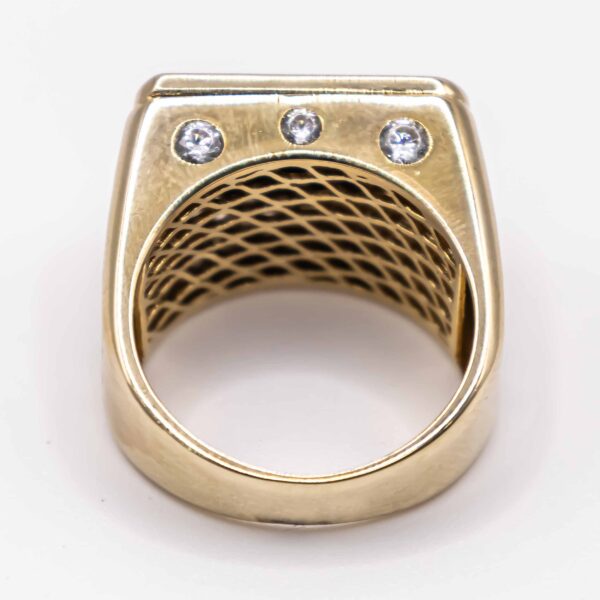 Anillo para Hombre Rectangular con piedra negra - Imagen 4