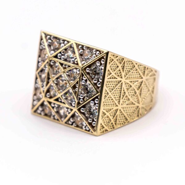 Anillo para Hombre Roseta Cuadrada - Imagen 3