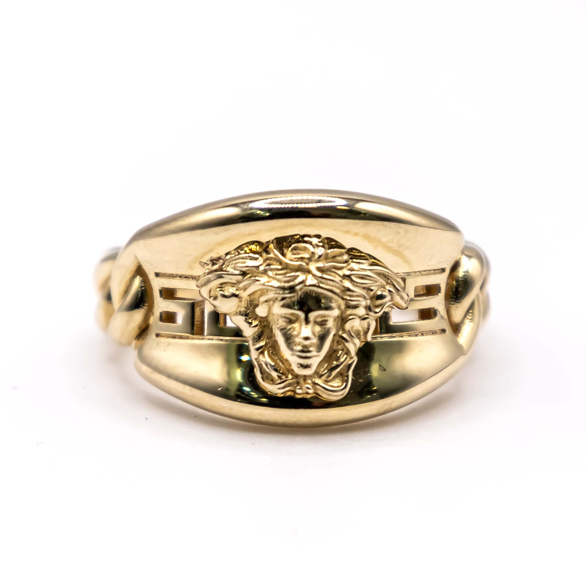 Anillo para Mujer Lateral de Cadena Estilo Versace