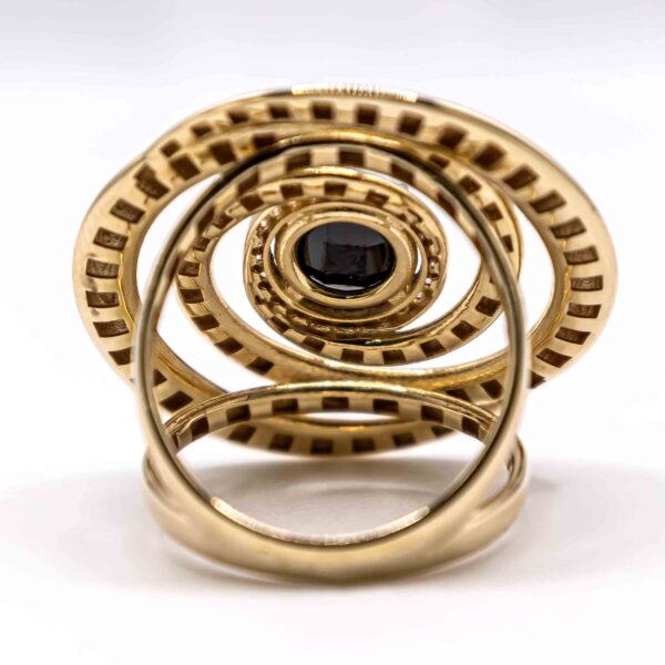 Anillo para Mujer Espiral con Piedra Negra - Imagen 4