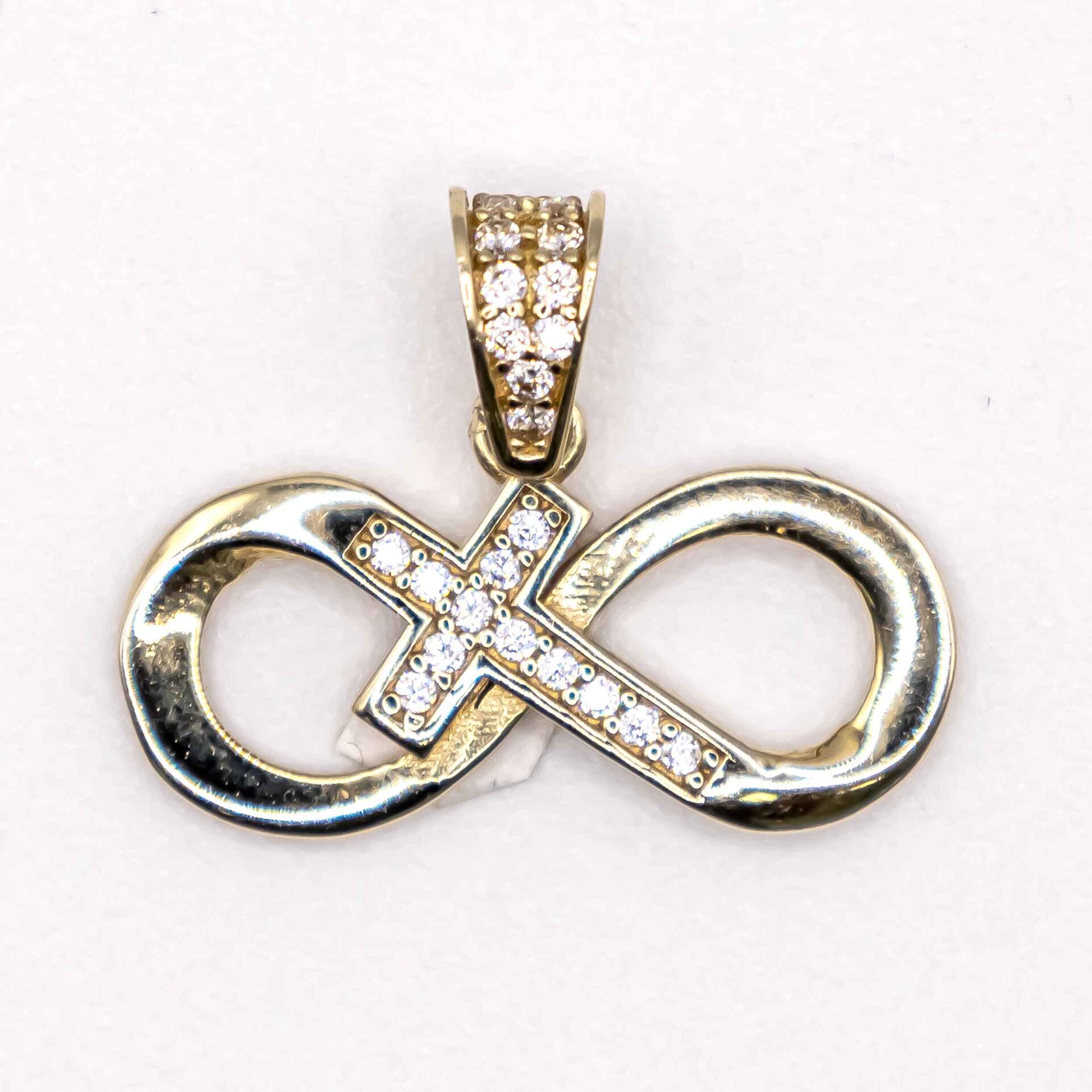 Dije Infinito y Cruz con Zirconia