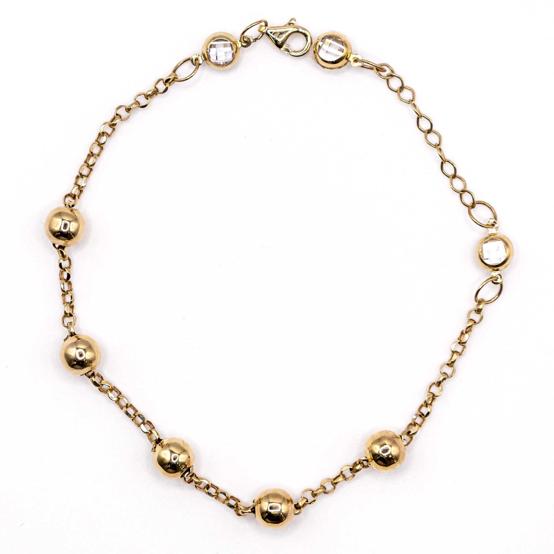 Pulso para Mujer con Cuentas en Oro Amarillo