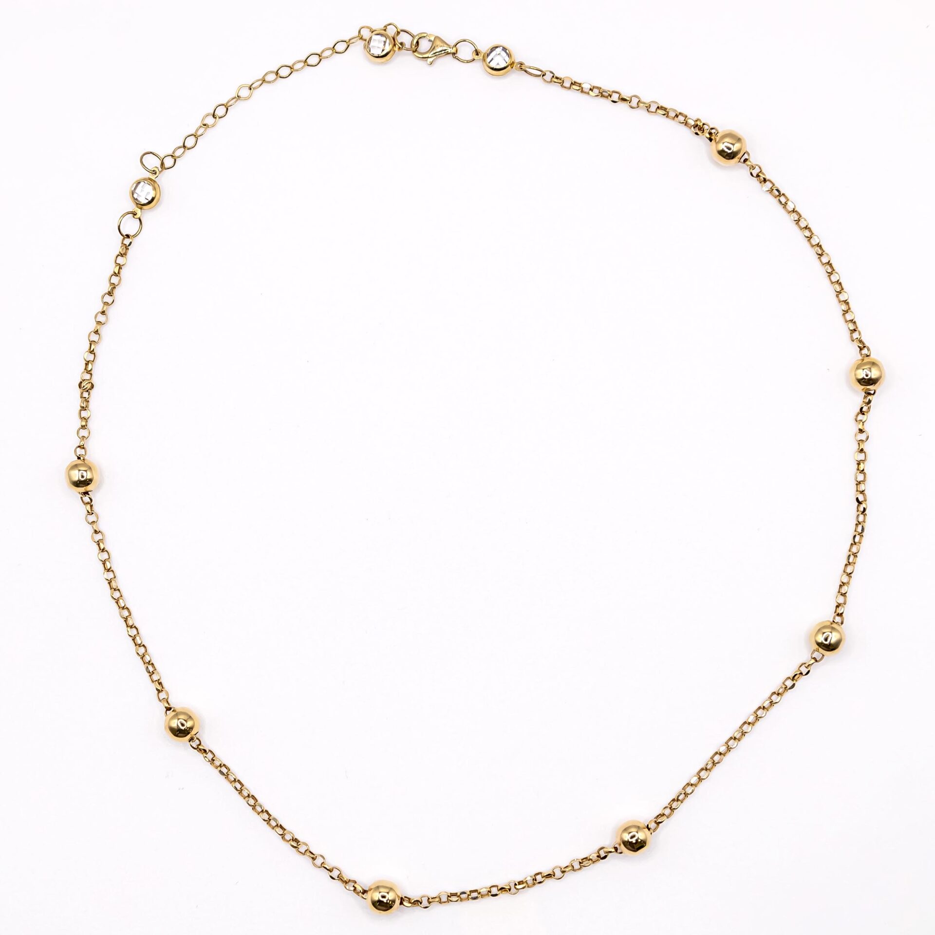 Cadena con Cuentas en Oro Amarillo