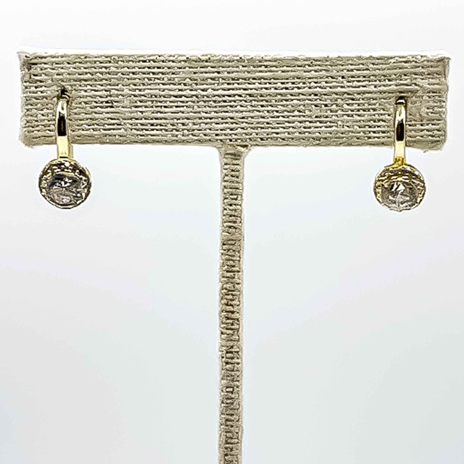 Aretes Colgantes Piedra Blanca
