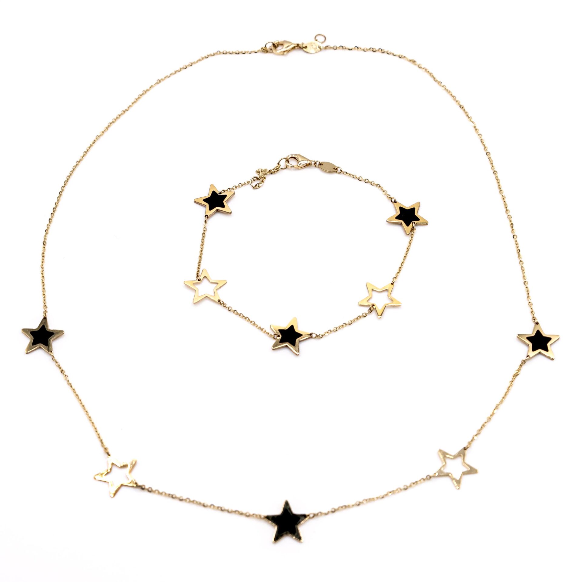 Conjunto de Estrellas Negras y Blancas